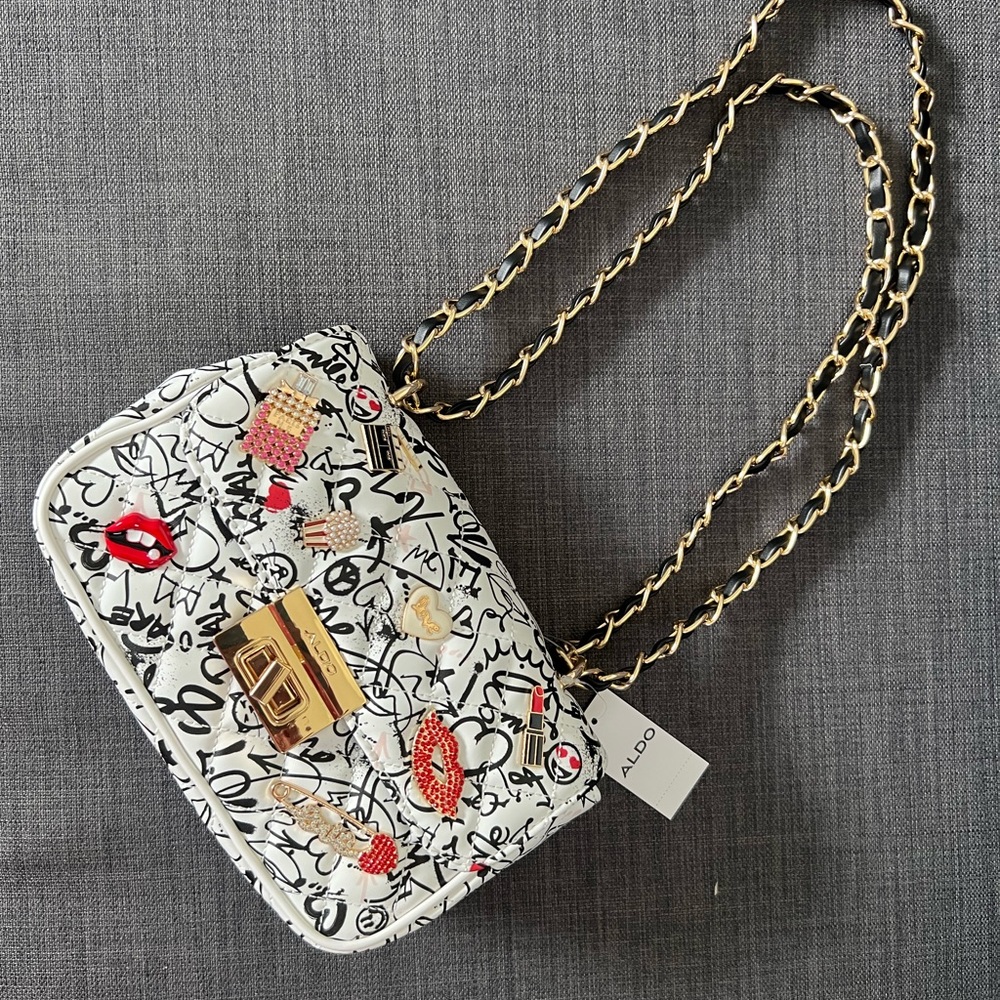 NWT ALDO FLAP QUILTED CROSSBODY SHOULDER BAG PURSE - Picture 1 of 6